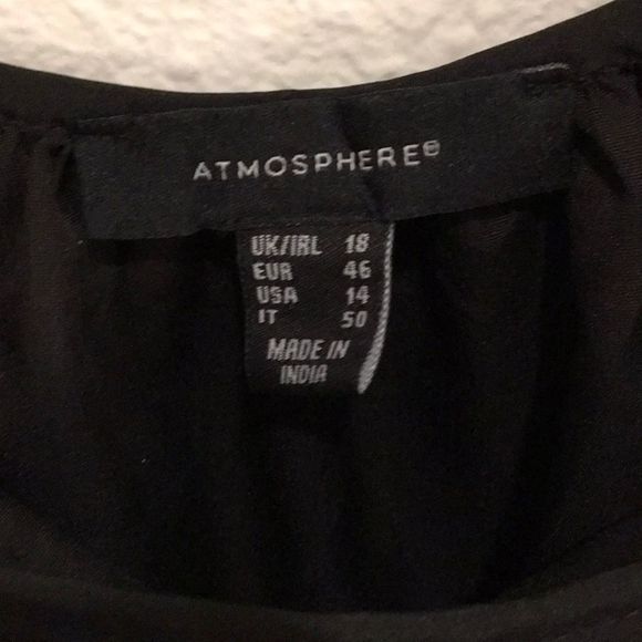 ATMOSPHERE | Black Dress w/ Front Ruffle | 14 - Picture 2 of 4